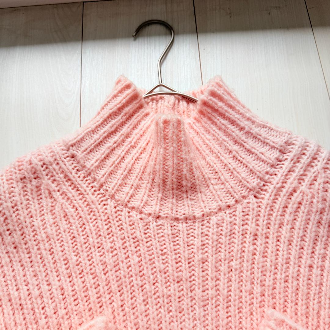 美品✨オーラリー　ウールキャメル モックネック リブニットプルオーバー