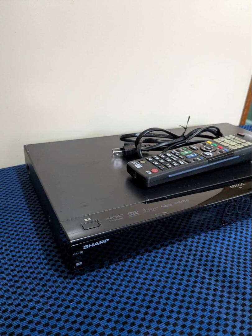 SHARP ブルーレイレコーダー リモコン付き 2TB