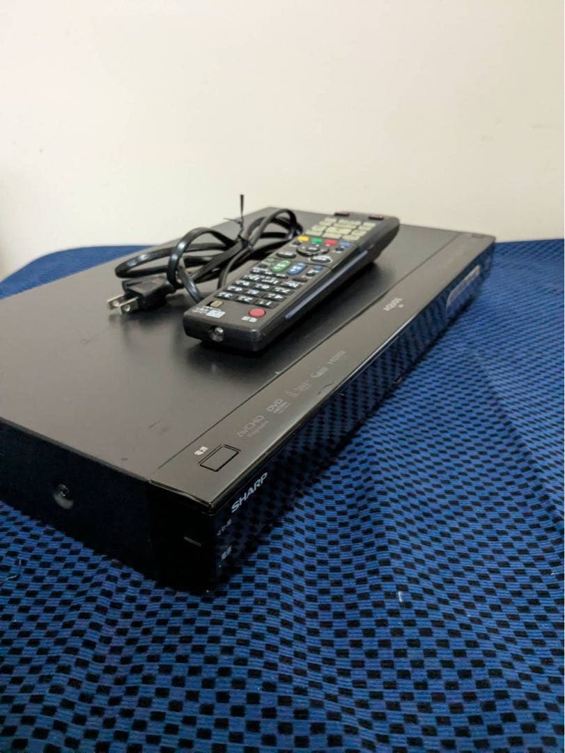 SHARP ブルーレイレコーダー リモコン付き 2TB