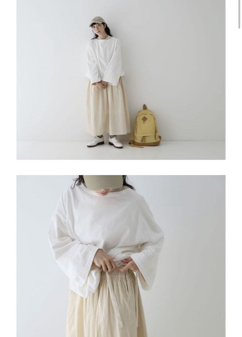 美品nestRobeネストローブ コットンラミー切り替えシャツワンピース