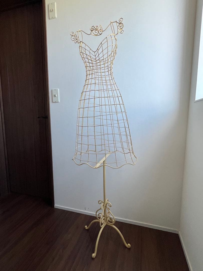 【たのメル便】フランス製アンティークトルソー アイボリー ワイヤー型 什器