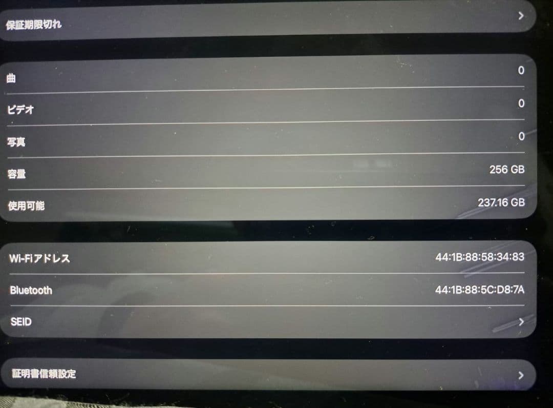 iPad Pro 第5世代 本体 12.9インチ