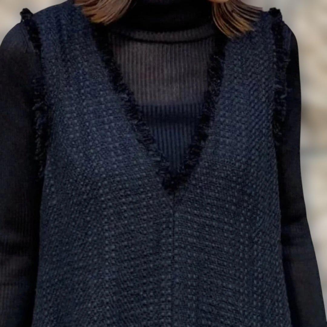 2023✨グレースコンチネンタル ロングワンピース ツイードフレアワンピース M