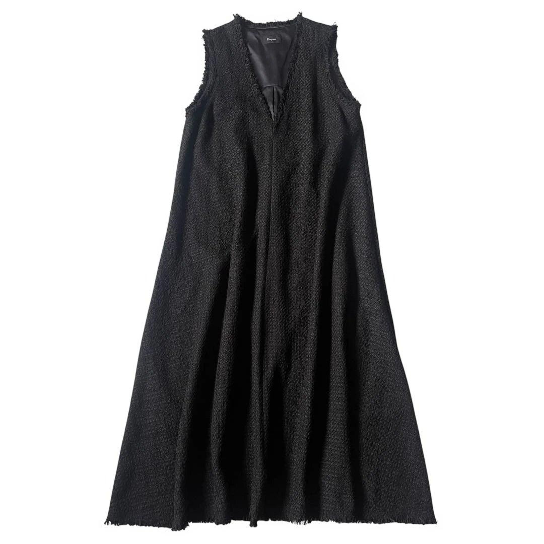 2023✨グレースコンチネンタル ロングワンピース ツイードフレアワンピース M