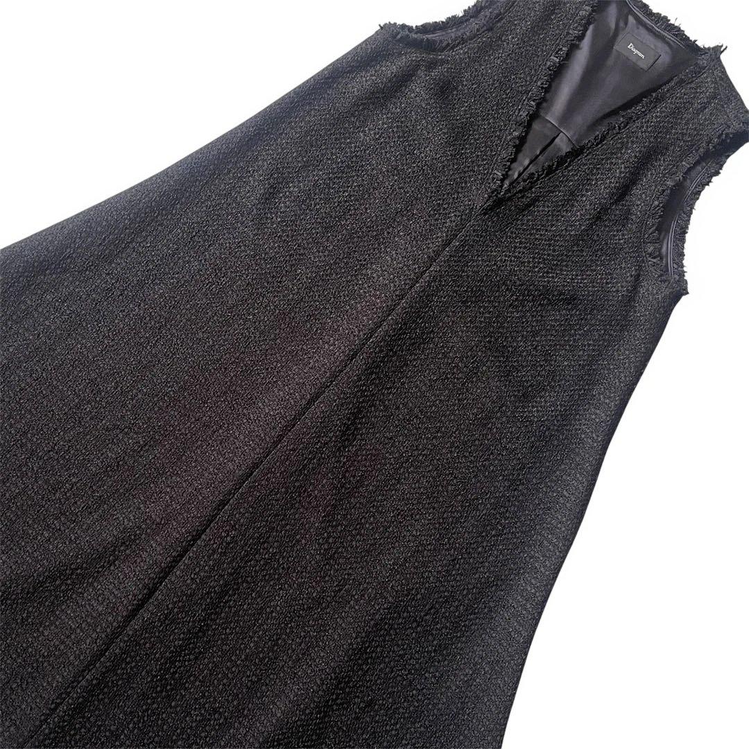 2023✨グレースコンチネンタル ロングワンピース ツイードフレアワンピース M