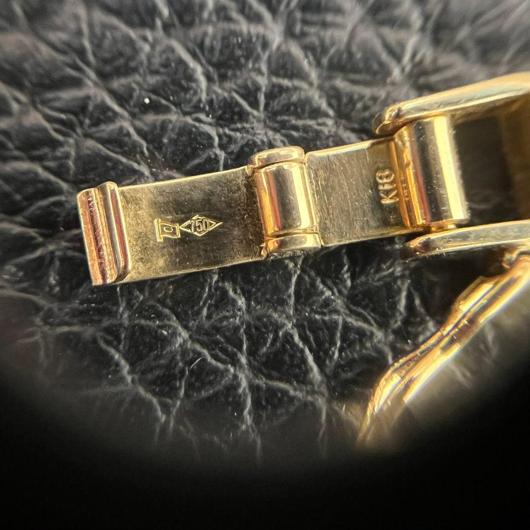 (B020606)K18 チェーン YG 喜平Mカットトリプル ホールマーク