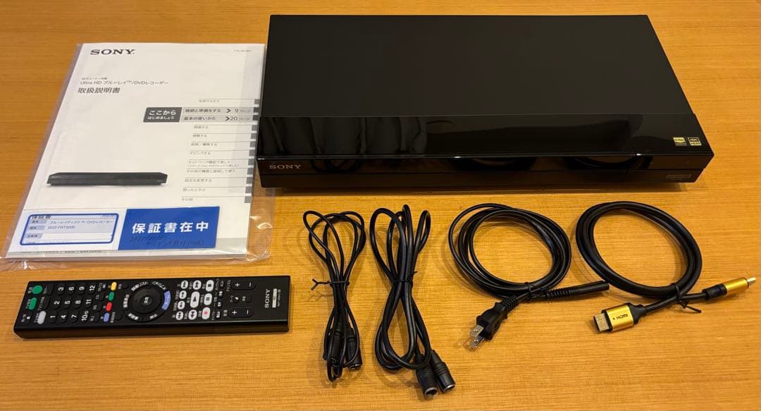 SONY HDD 3TB ブルーレイレコーダー BDZ-FBT3000