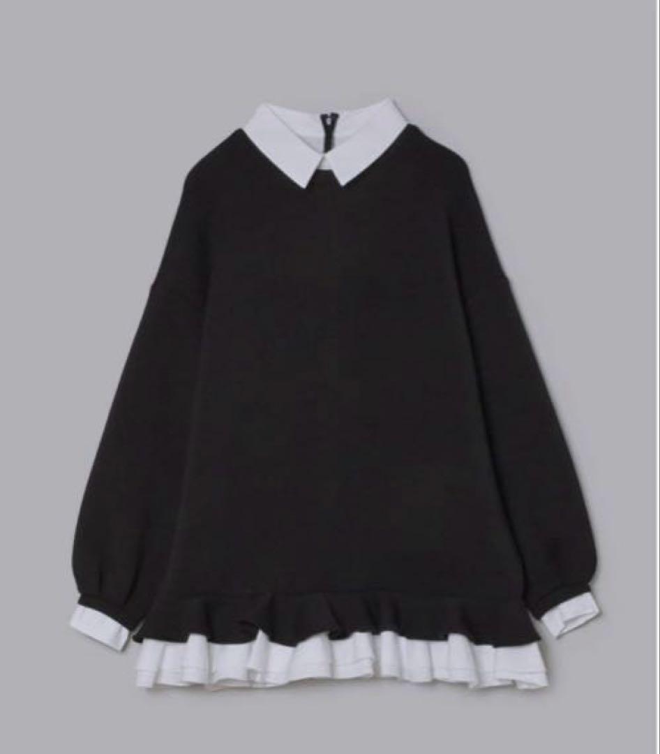 olu. オルドット　フリルレイヤードダンボールスウェット