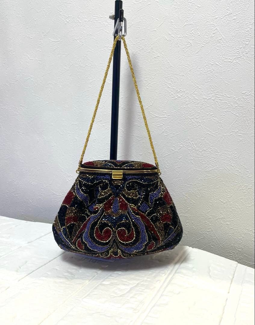 ビーズ　ハンドバッグ　LUMY はしもと　パーティーバッグ