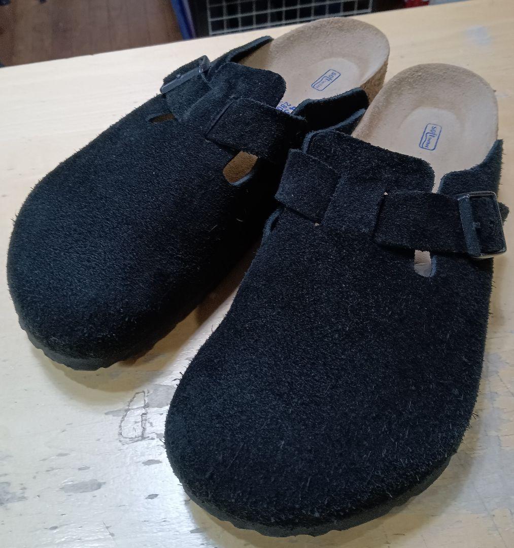 ビルケンシュトック！スエード素材！ボストン！ブラック！サイズ４３（２８センチ）