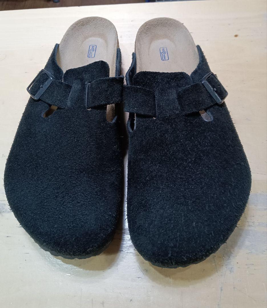 ビルケンシュトック！スエード素材！ボストン！ブラック！サイズ４３（２８センチ）