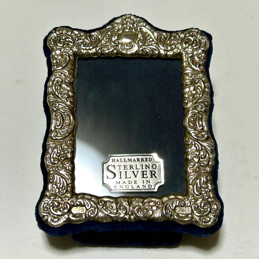 スターリングシルバー　純銀　 フォトフレーム　写真立て　イギリス製 アンティーク