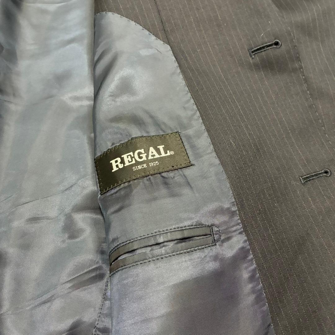 極美品 REGAL セットアップ テーラードジャケット ウール ストライプ 紺