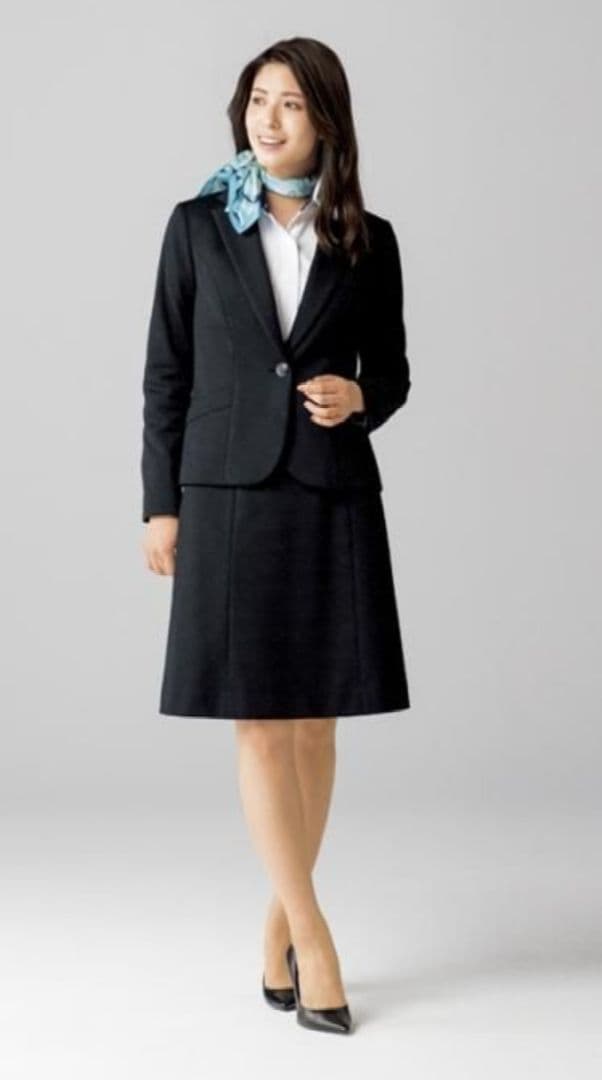 ボンマックス 事務服 ジャケット スカート 上下セット ブラック 11号13号
