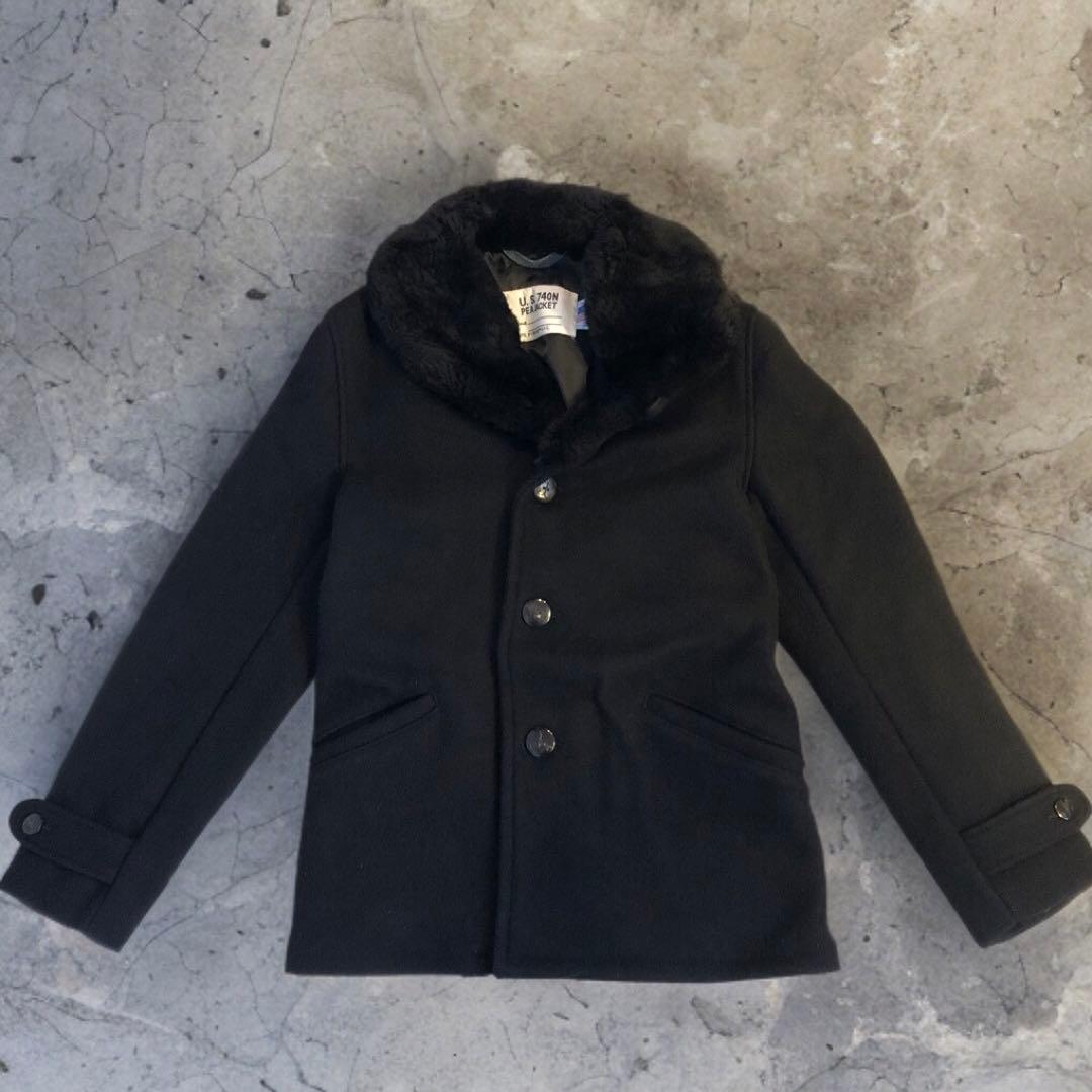 USA製Schott ムートン ピーコート　襟ファー　ショット 36 740N