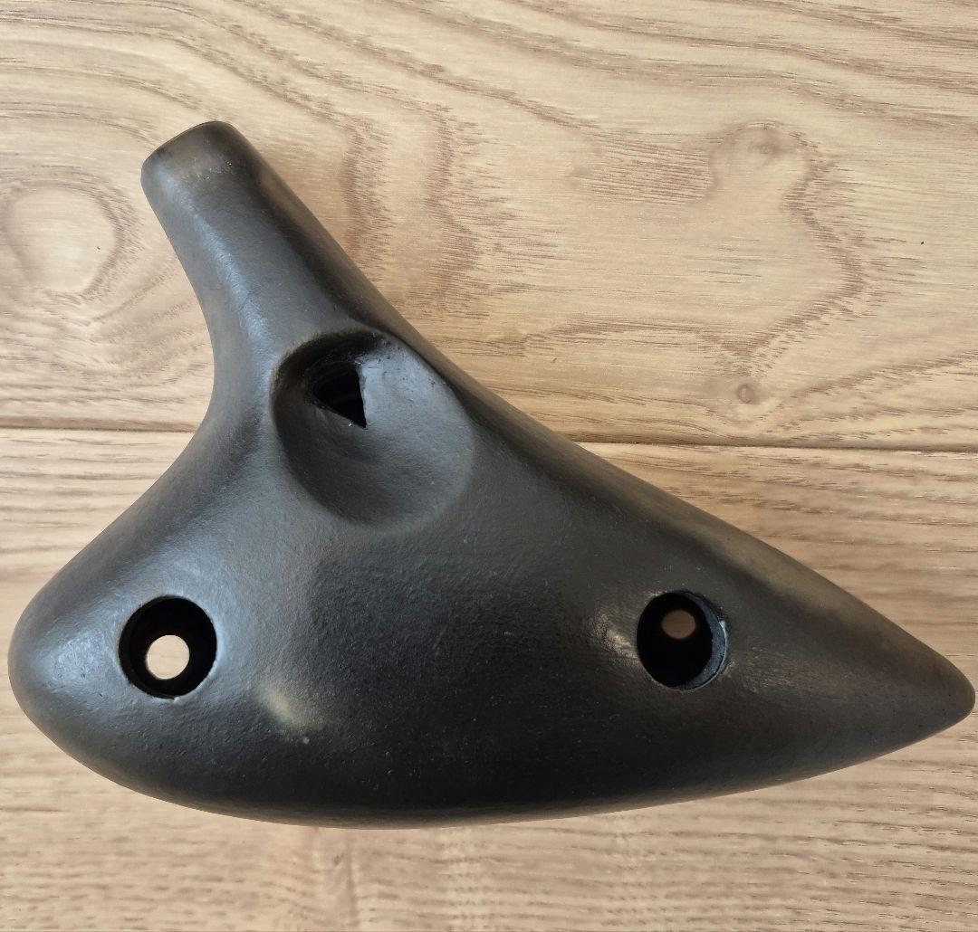 オカリナティアーモ黒陶 合奏モデル アルトF 6F　箱＋ケース付き