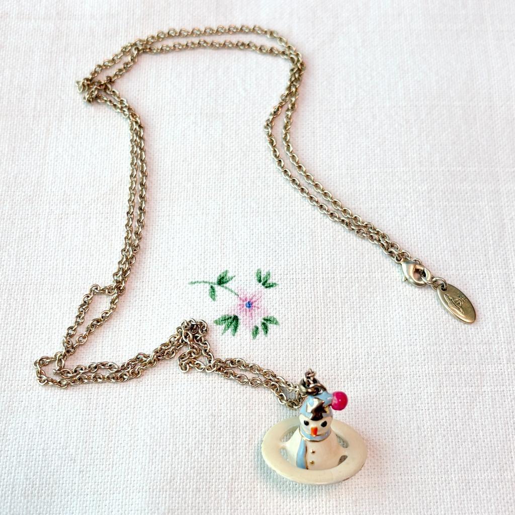 ヴィヴィアンウエストウッド スノーマン オーブ ネックレス 雪だるま