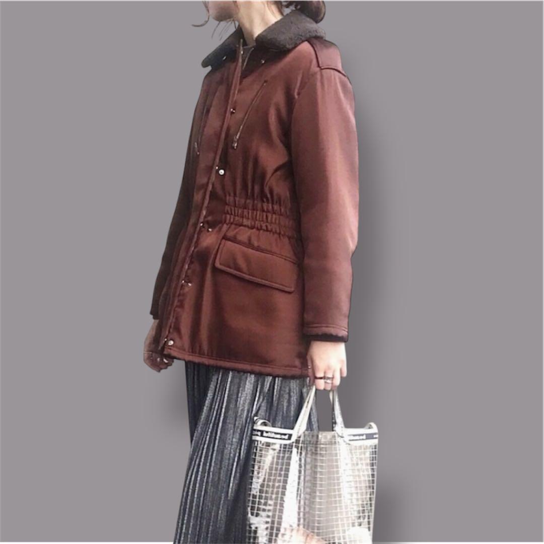 ジャケット・アウター 6(ROKU) BOA COLLAR ZIP COAT B