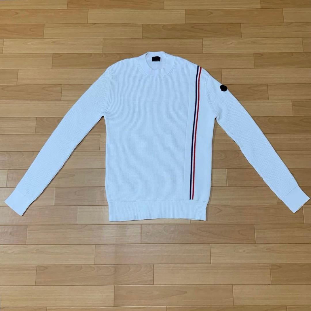 〔美品タグ付〕モンクレール　セーター　ニット　ホワイト　M 国内正規品　5P66