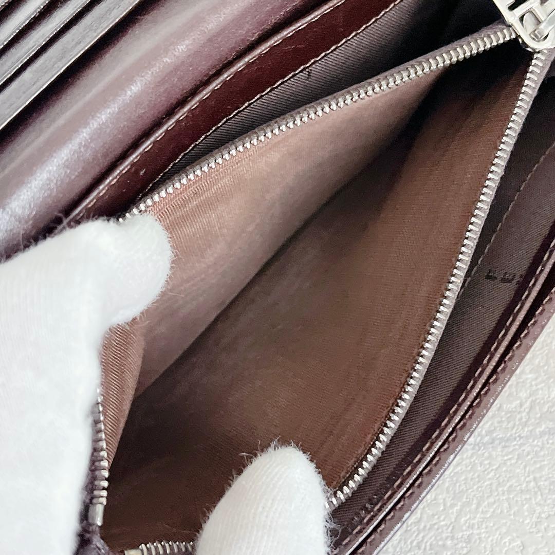 美品✨FENDI 長財布 ズッカ キャンバス FF ロゴ レザー ブラウン
