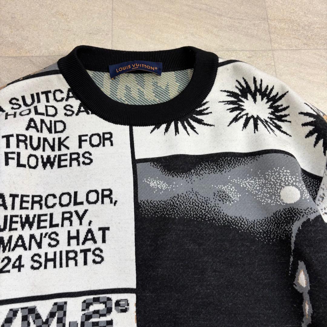 極美品☆ LOUIS VUITTON 24ss ファンジン マルチロゴ ニット