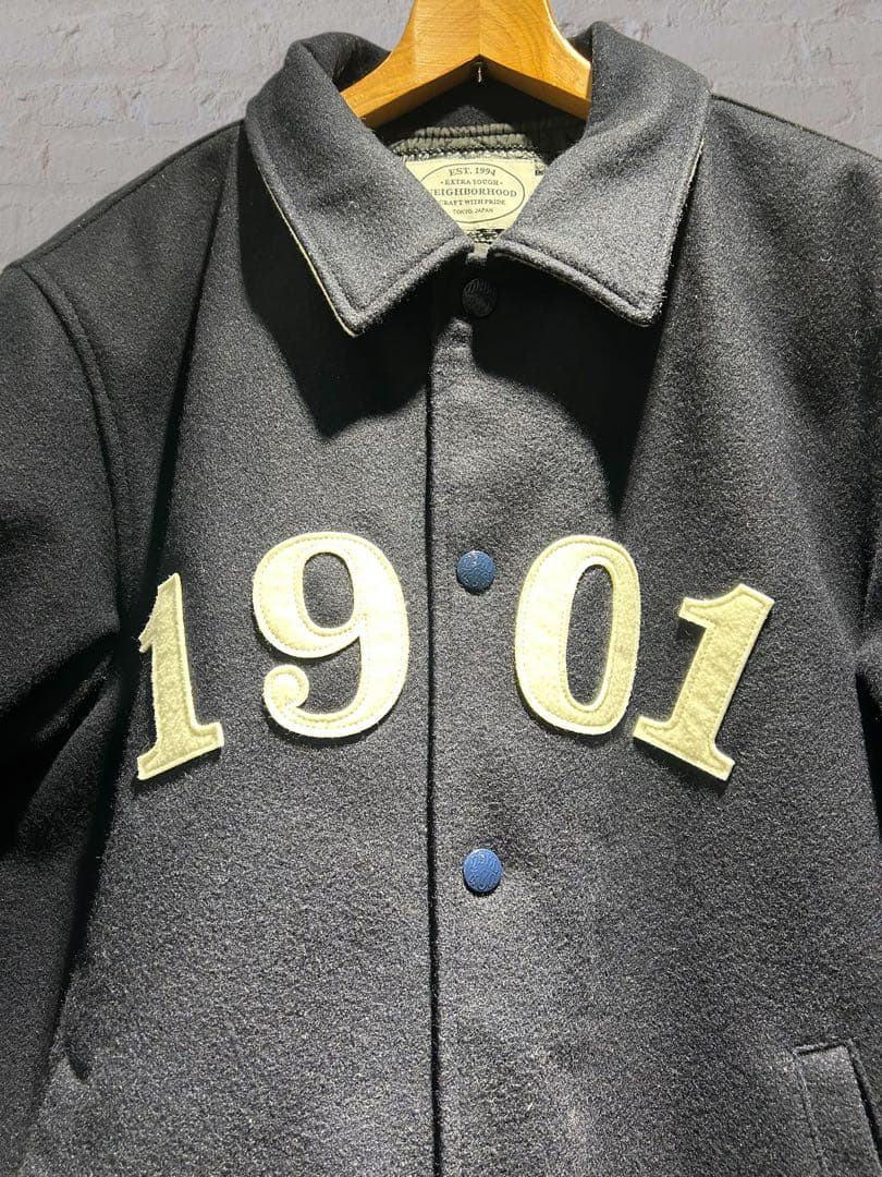 NEIGHBORHOOD メルトン スタジャン L 黒 1901