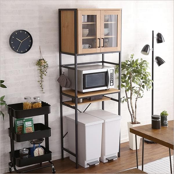 ヴィンテージごみ箱上ラック　スリムタイプ