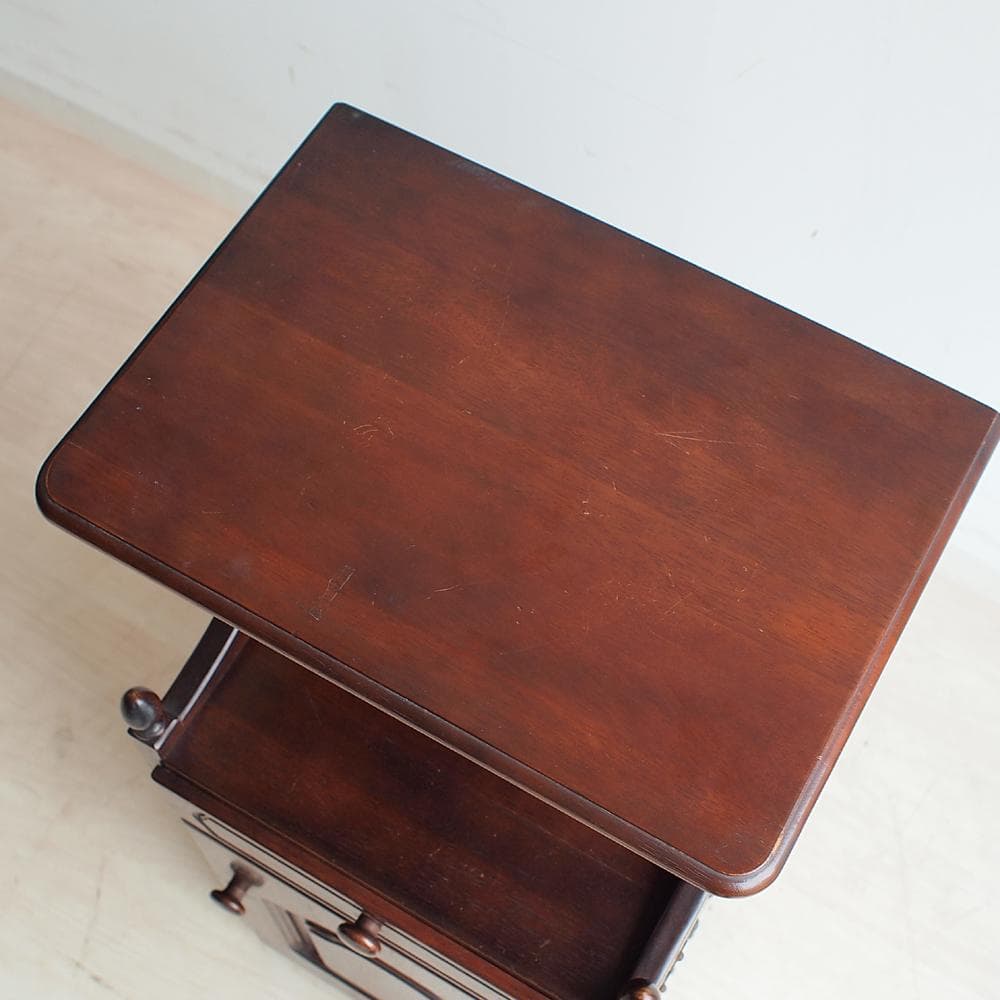 80's カリモク/karimoku 電話台 TEL台 キャビネット ビンテージ