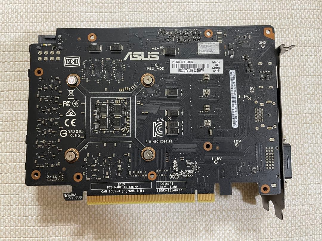 グラフィックボード・グラボ・ビデオカード ASUS GeForce GTX 1660 Ti OC 6GB