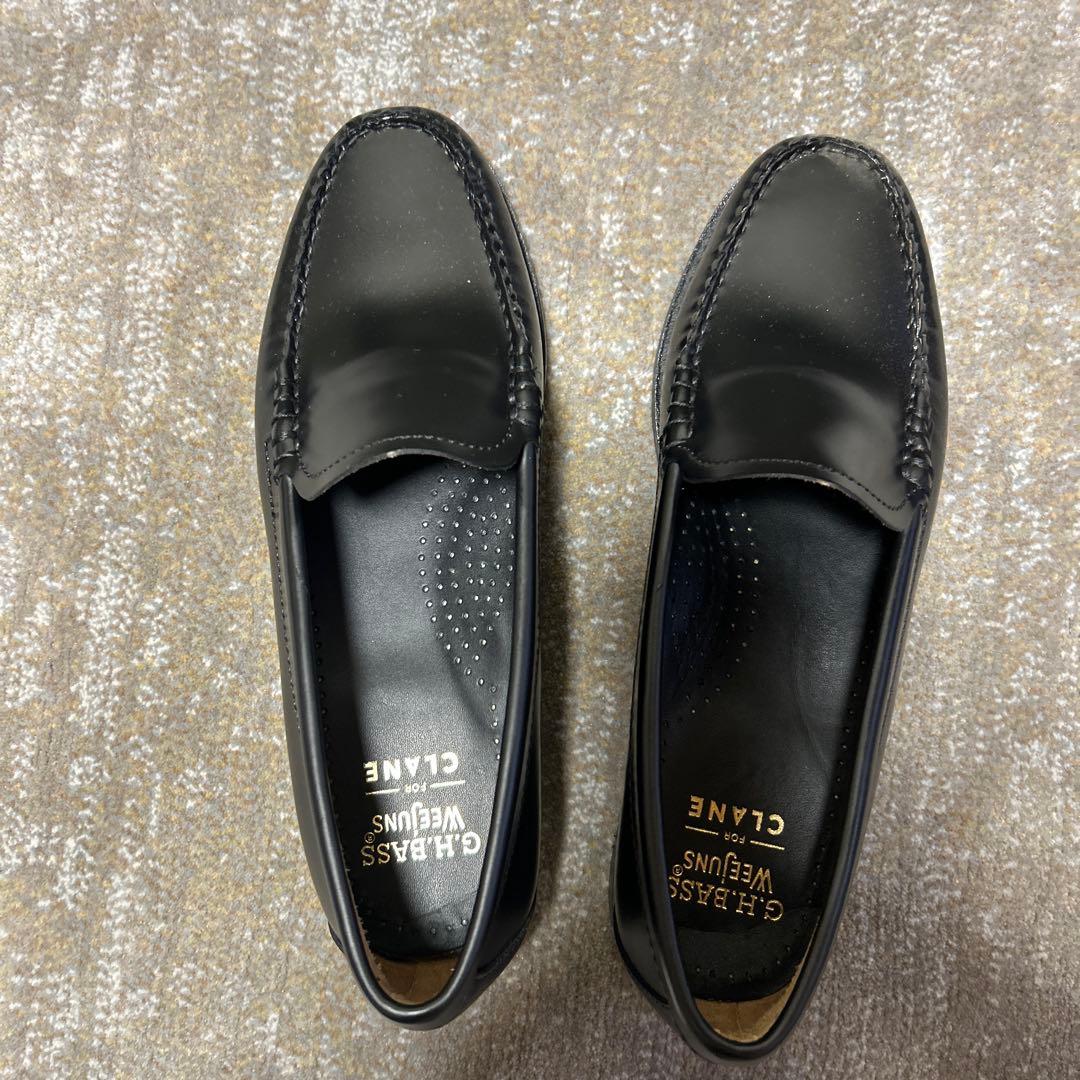 ブラックレザー ローファー　G.H.BASS CLANE 別注