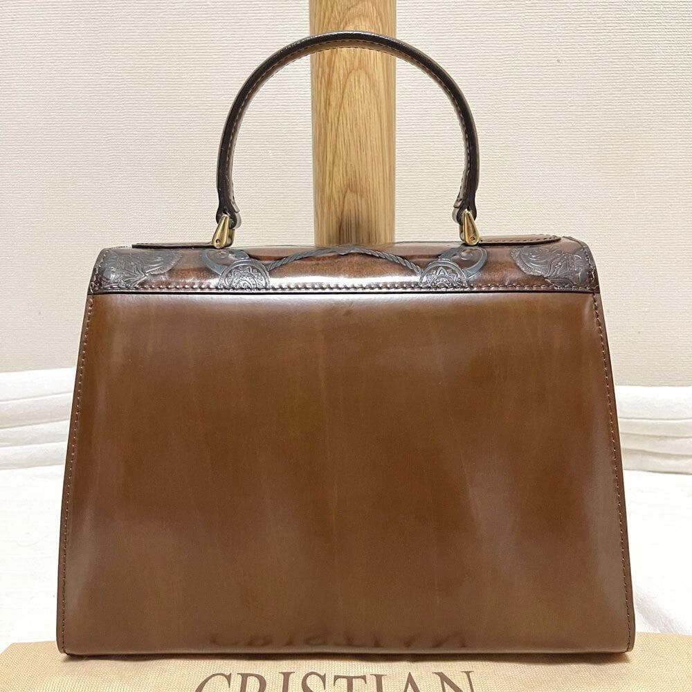 クリスチャン フローレンス 馬柄 ハンドバッグ レザー イタリア製 齋藤飛鳥