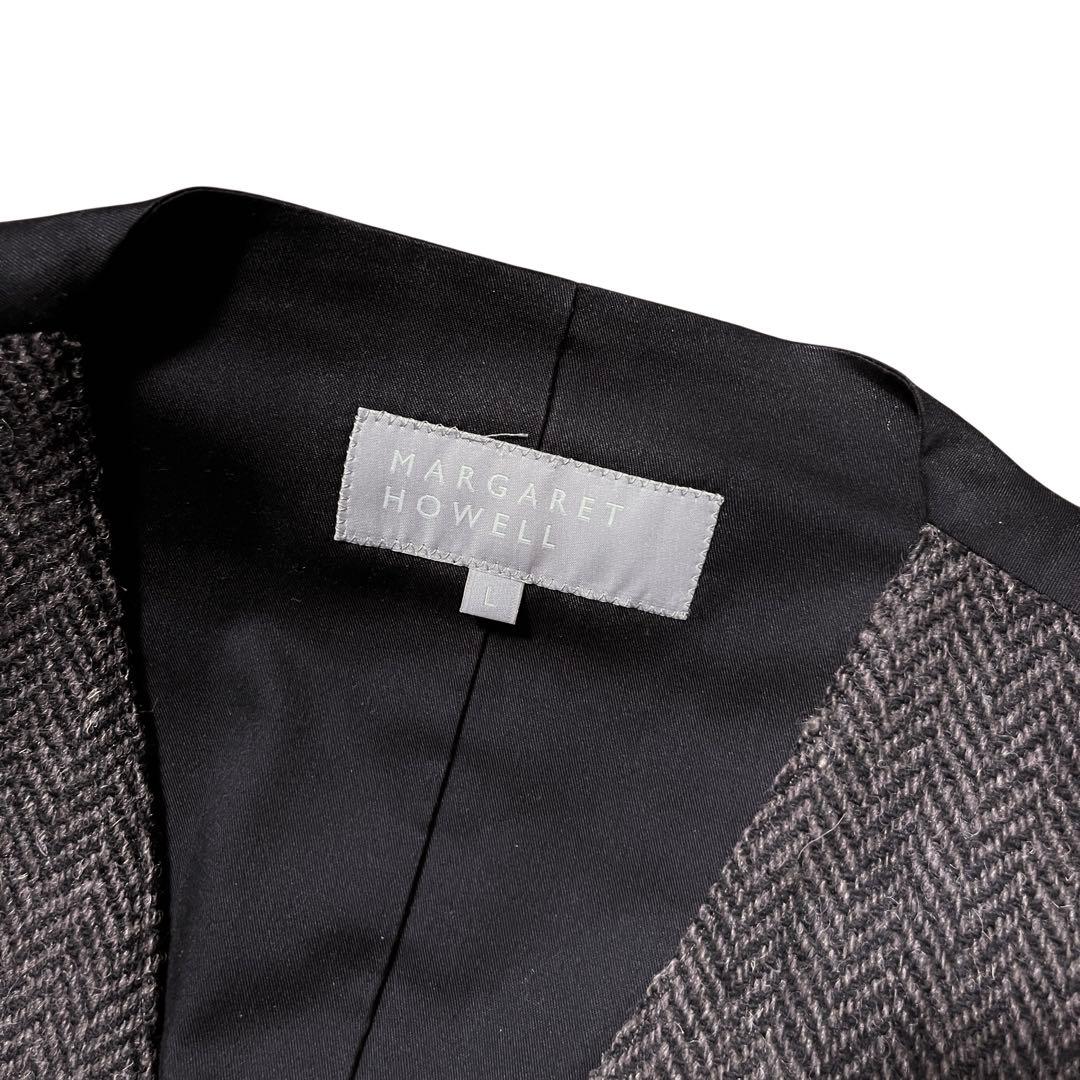 ウエっと 美品 マーガレットハウエル ハリスツイード ジレ　ベスト L