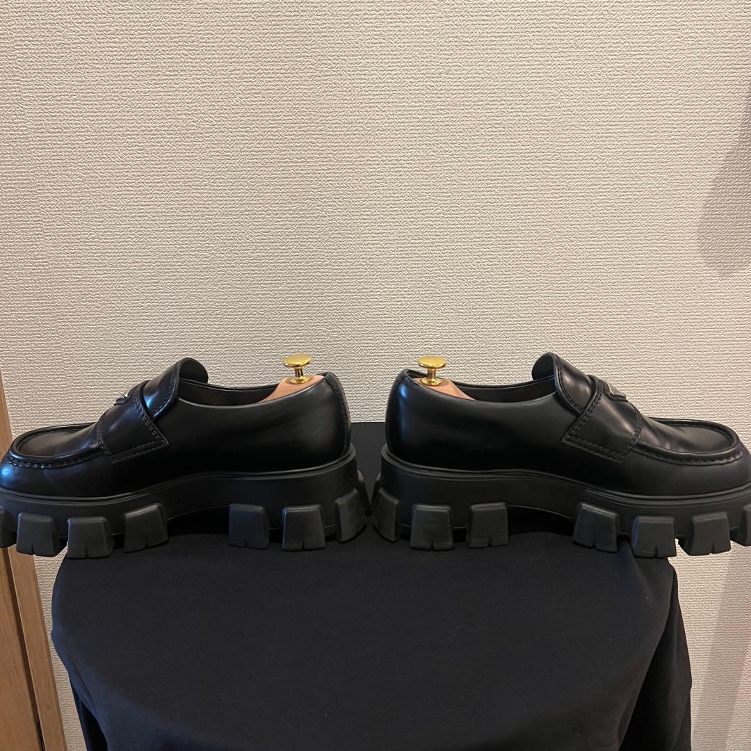PRADA プラダ　モノリス　ブラッシュドレザー　ローファー　サイズ 7
