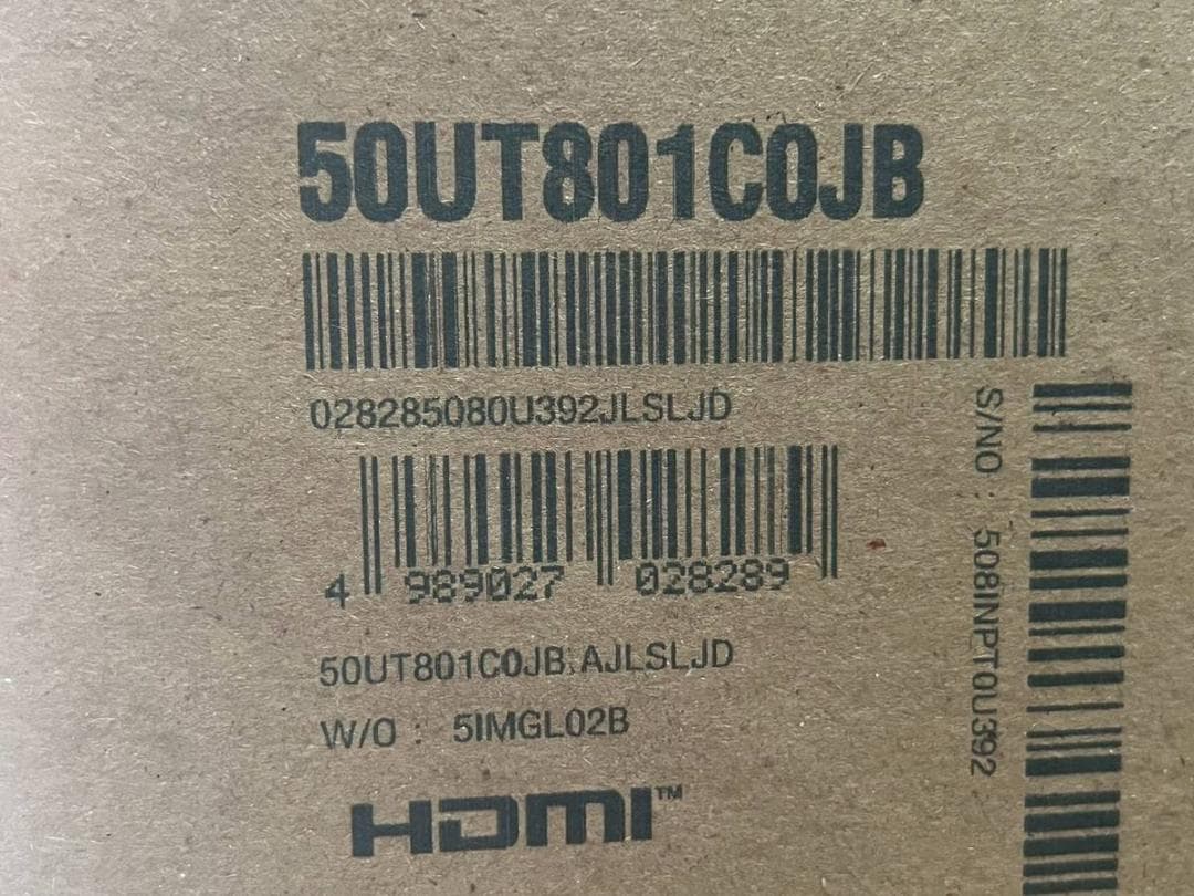 【新品】LG Smart TV 50UT801COJB