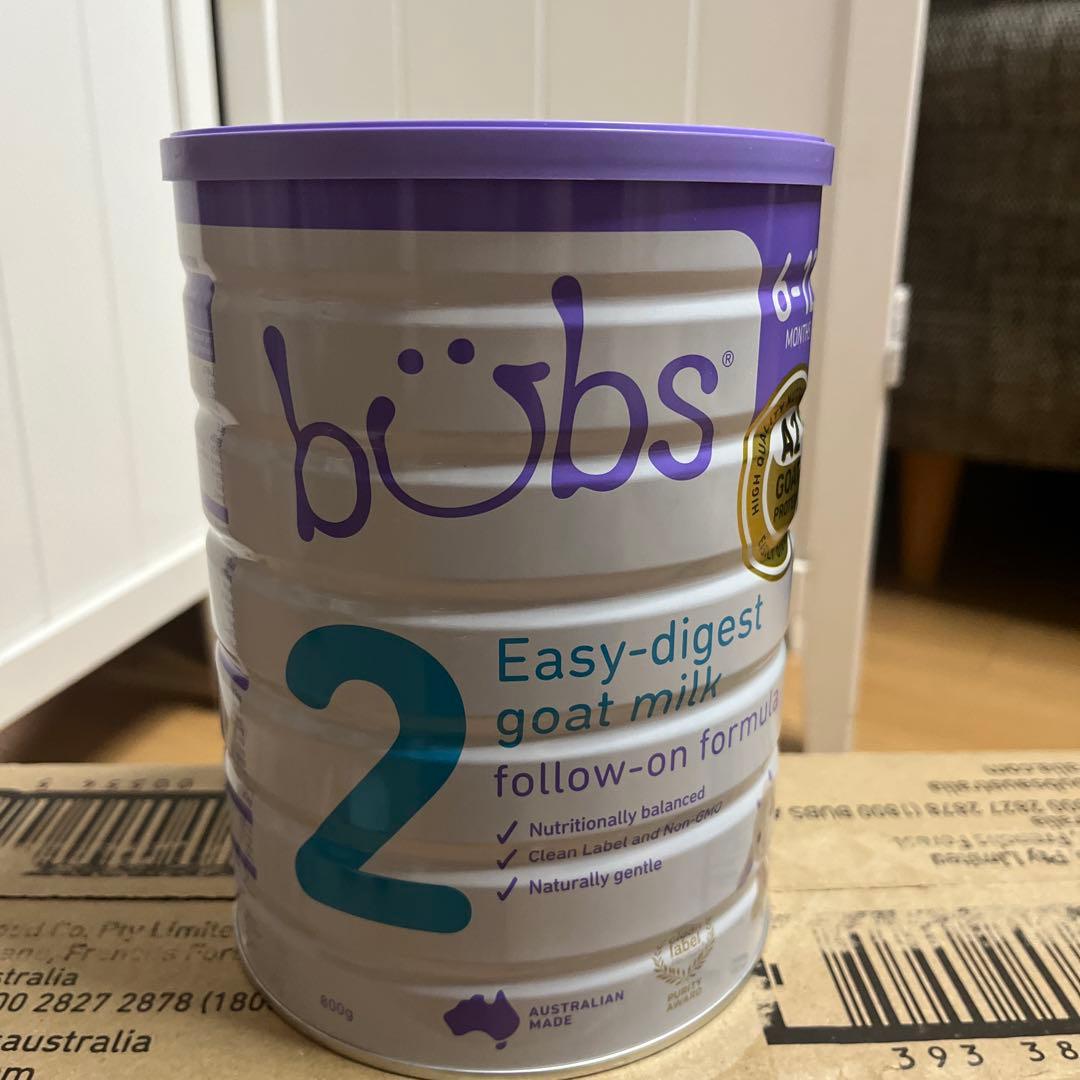 新品、未開封　2缶　bubs 6〜12 A2 GOAT