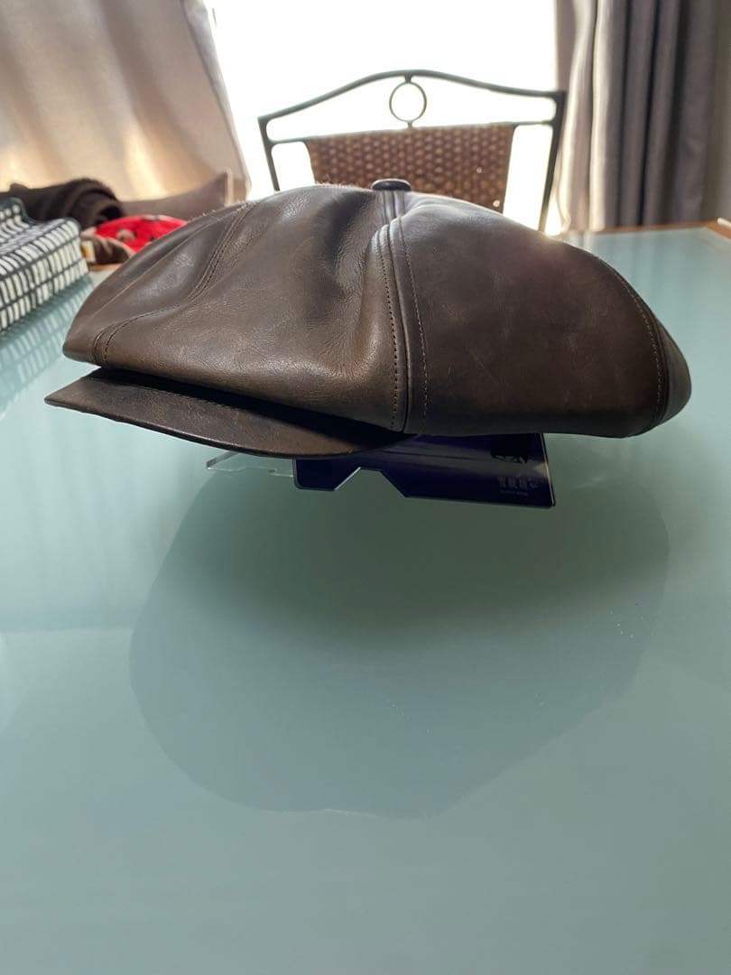 バックラッシュ　ブラウン レザー キャスケット