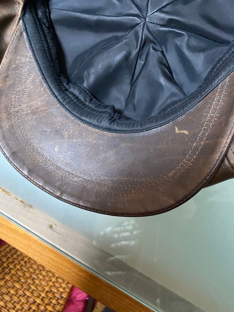 バックラッシュ　ブラウン レザー キャスケット