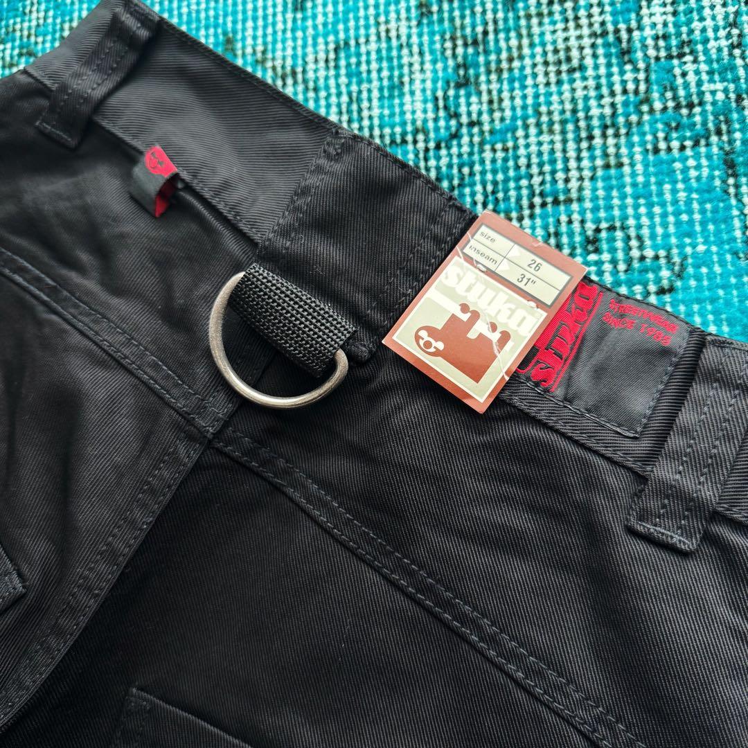 80s NOS \"stuka\" rave pants BLACK × RED