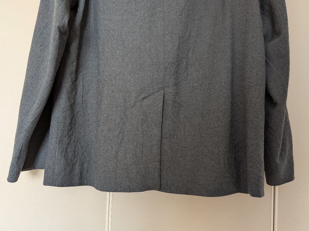 ジャケット・アウター ATON SHRINK FLANNEL JACKET 02 GRAY