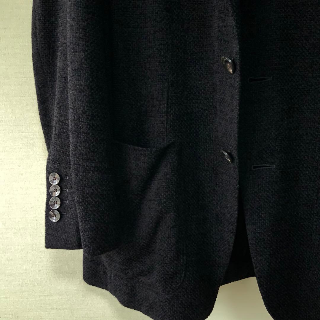 CARUSO カルーゾ Butterfly シルクジャケット46 黒 伊製 美品