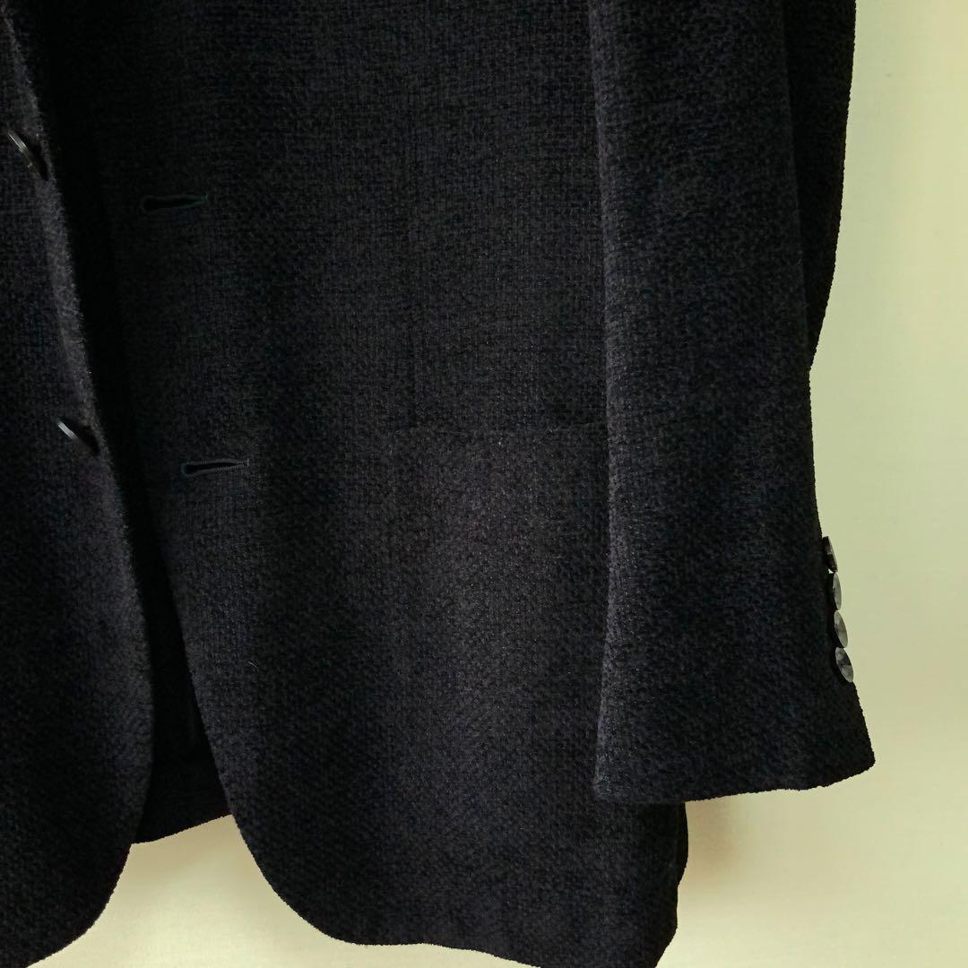 CARUSO カルーゾ Butterfly シルクジャケット46 黒 伊製 美品