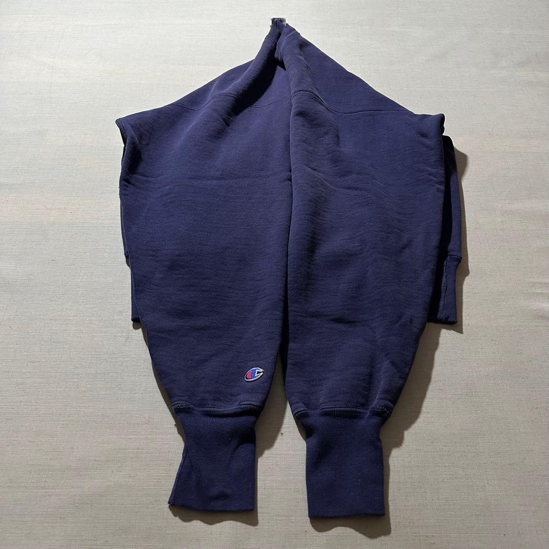 90s USA製 チャンピオン リバースウィーブ 茄子紺 ワンポイント プレーン