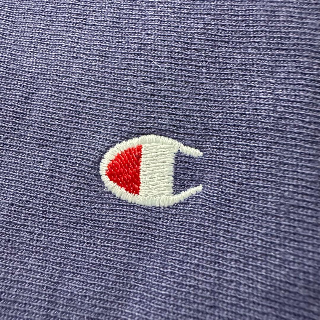 90s USA製 チャンピオン リバースウィーブ 茄子紺 ワンポイント プレーン