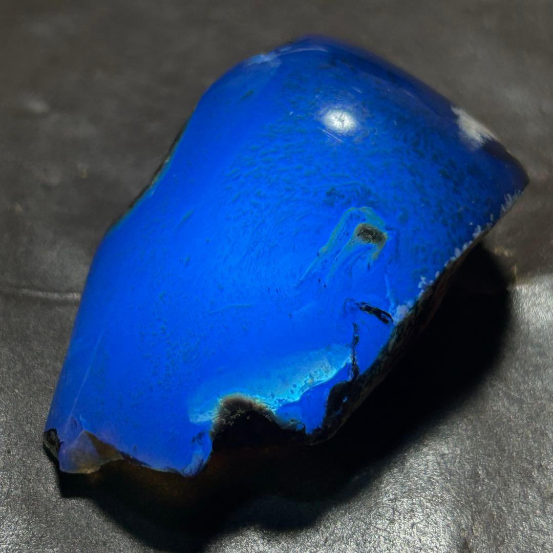 ☆別格高級品！来福開運秘宝⑤！極美！琥珀　ブルー　アンバー　原石