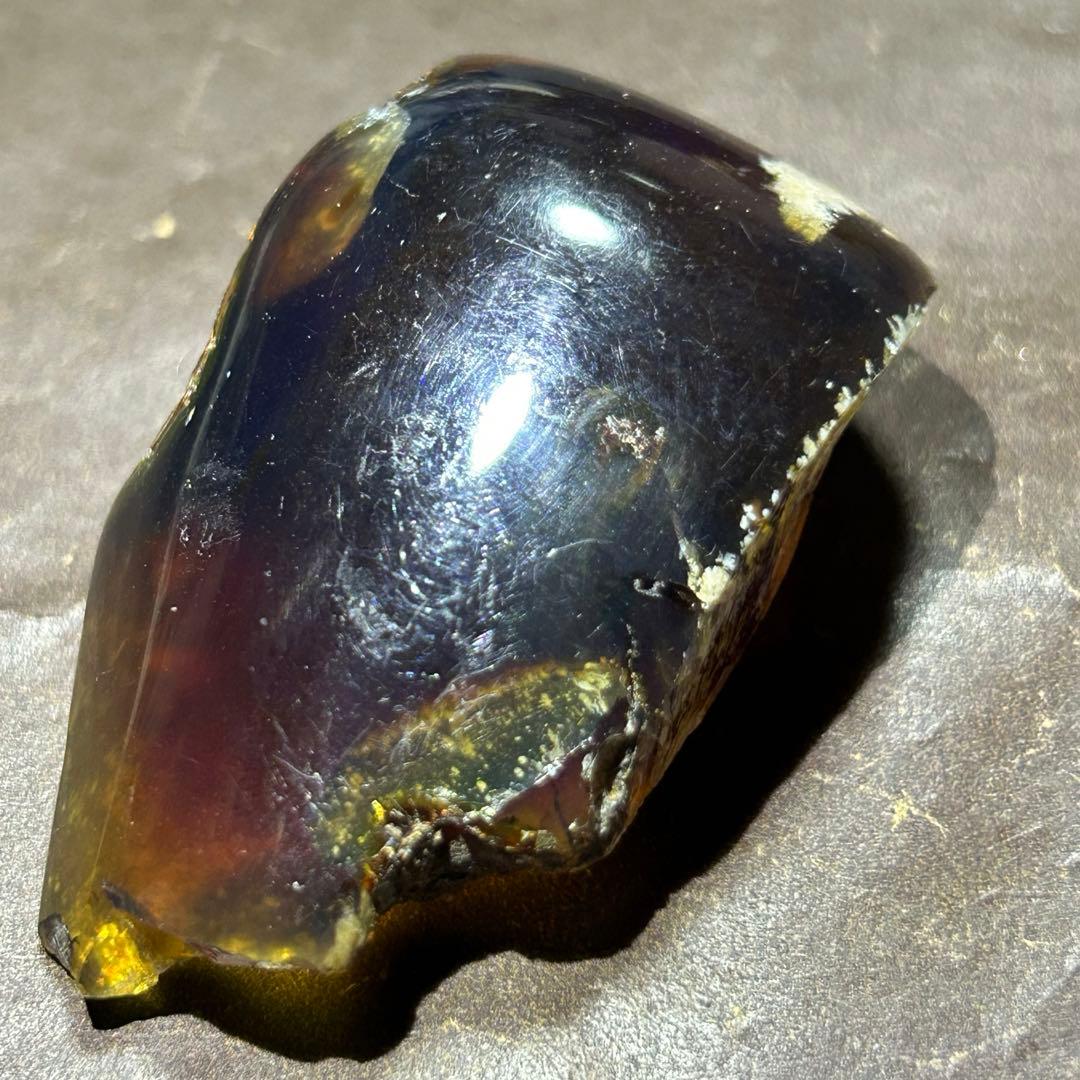 ☆別格高級品！来福開運秘宝⑤！極美！琥珀　ブルー　アンバー　原石