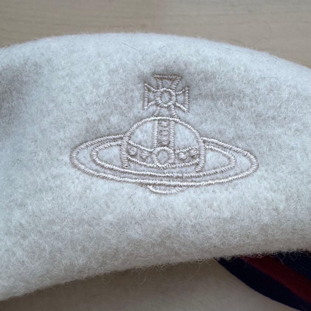 ★新品★ヴィヴィアンウエストウッド　秋冬　ウール　ベレー帽　オーブ　白　日本製