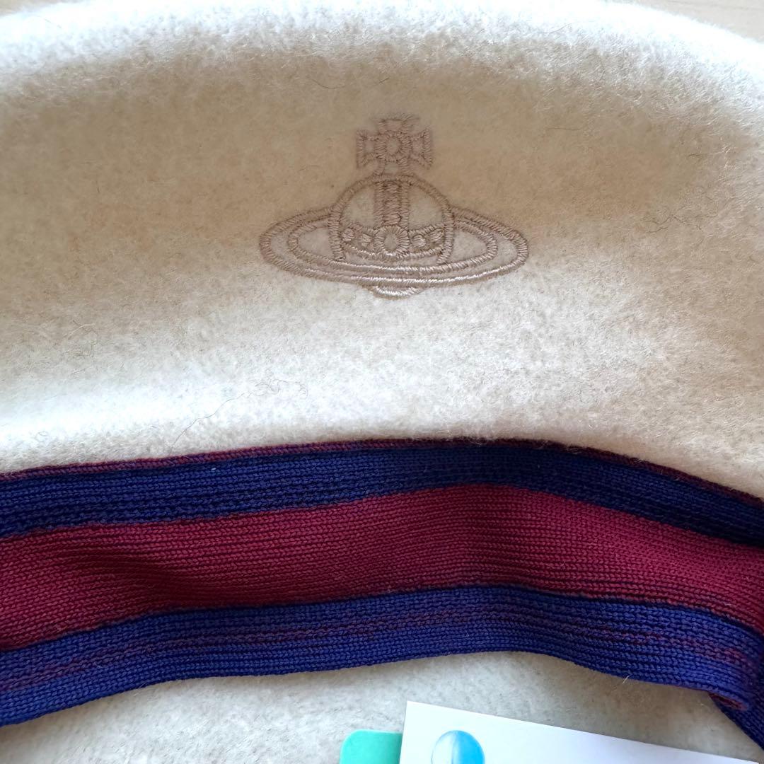 ★新品★ヴィヴィアンウエストウッド　秋冬　ウール　ベレー帽　オーブ　白　日本製