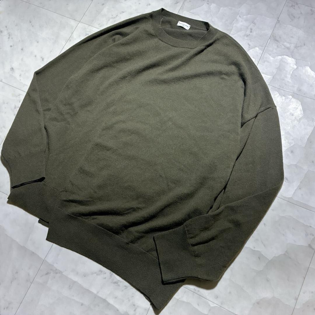 カシミヤ100%/ベルギー製⭐️ドリスヴァンノッテン セーター 変形　カーキ