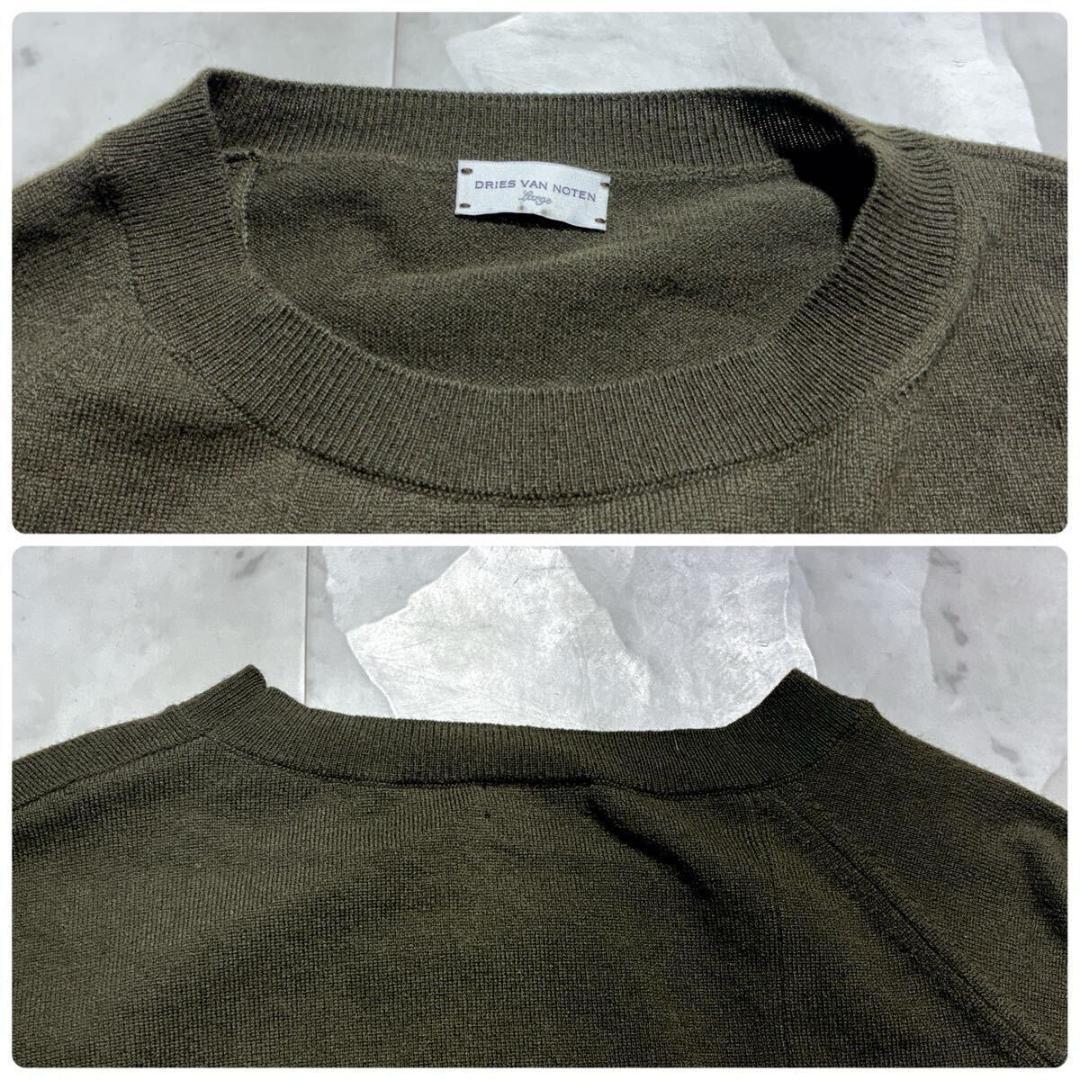 カシミヤ100%/ベルギー製⭐️ドリスヴァンノッテン セーター 変形　カーキ