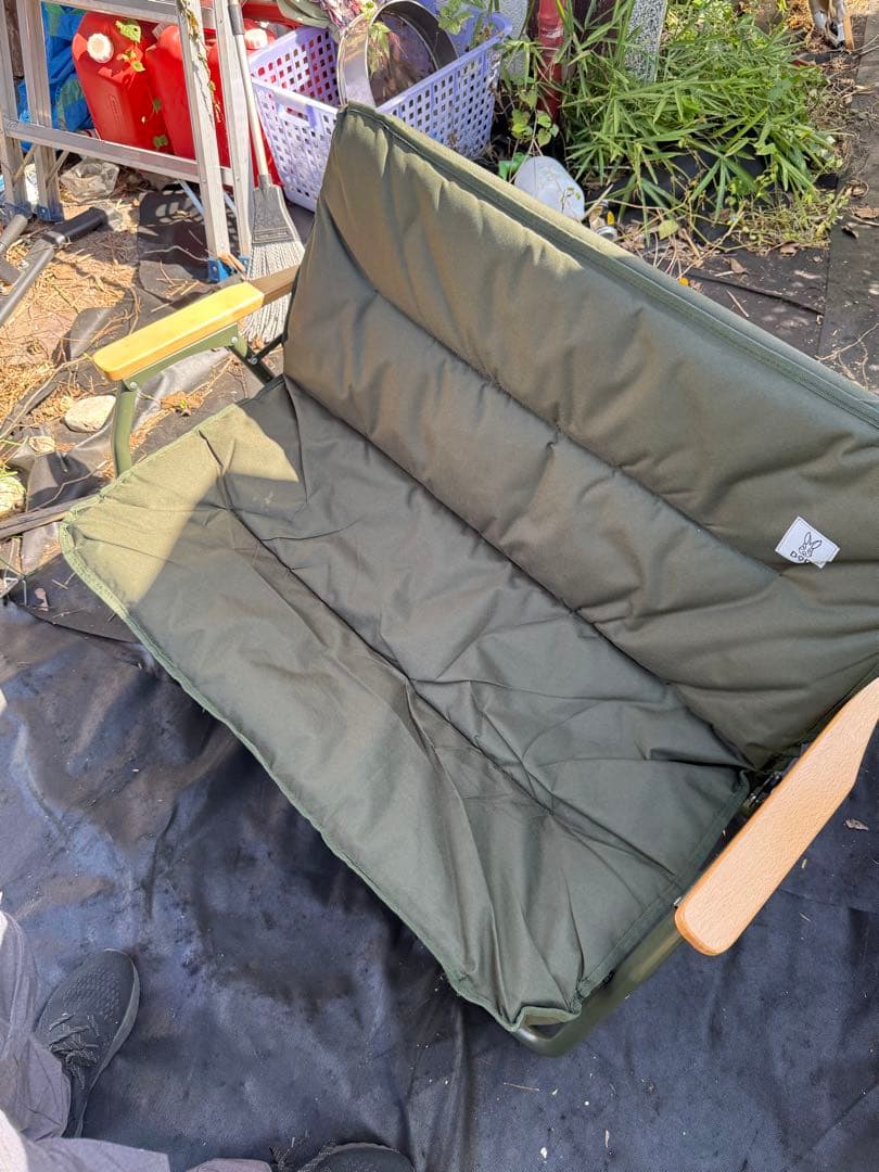 DOD グッドラックソファ カーキ 2人掛け 折りたたみチェア キャンプ